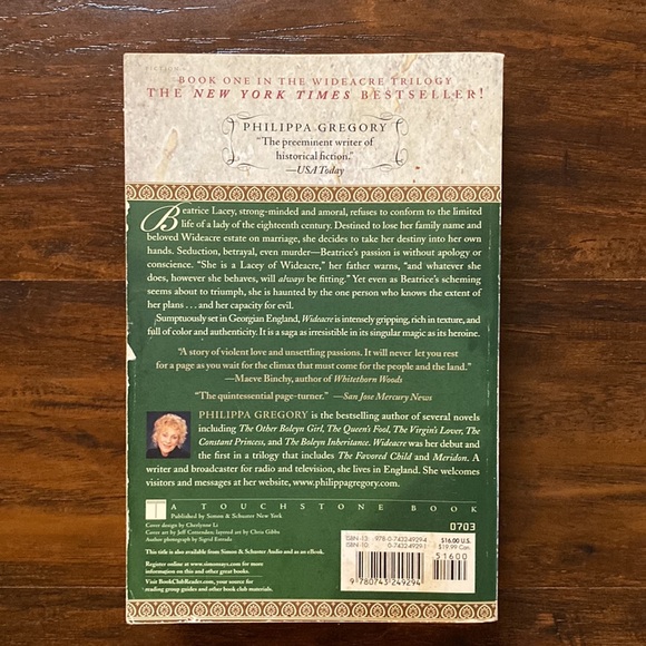Wideacre: Novel 1 of The Wideacre Trilogy by Philippa Gregory - Picture 2 of 4